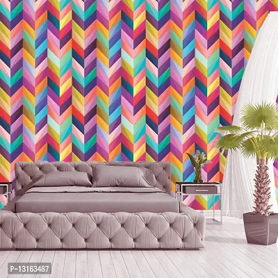 Self Adhesive Wallpapers (RainbowStrip) Wall Stickers Extra Large (300x40cm) for Bedroom | Livingroom | Kitchen | Hall Etc-thumb4