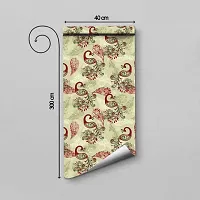 Self Adhesive Wallpapers (MehndiMor) Wall Stickers Extra Large (300x40cm) for Bedroom | Livingroom | Kitchen | Hall Etc-thumb1