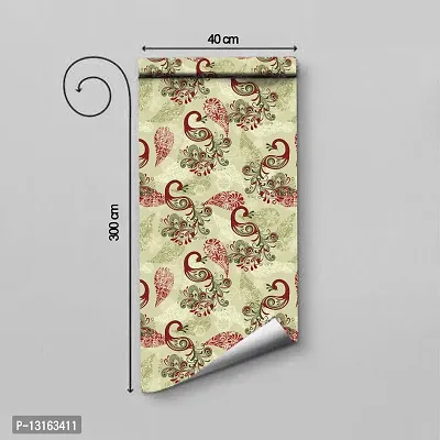 Self Adhesive Wallpapers (MehndiMor) Wall Stickers Extra Large (300x40cm) for Bedroom | Livingroom | Kitchen | Hall Etc-thumb2