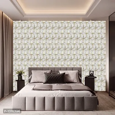 Self Adhesive Wallpapers (RoundFlower) Wall Stickers Extra Large (300x40cm) for Bedroom | Livingroom | Kitchen | Hall Etc-thumb3