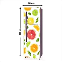 Self Adhesive Fridge Sticker Single/Double Door Full Size (160x60) Cm Fridge Stickers | Refrigerator Wall Stickers for Kitchen Decoration | Sticker for Fridge Door (LemonPieces)-thumb1