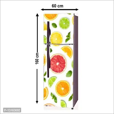 Self Adhesive Fridge Sticker Single/Double Door Full Size (160x60) Cm Fridge Stickers | Refrigerator Wall Stickers for Kitchen Decoration | Sticker for Fridge Door (LemonPieces)-thumb2