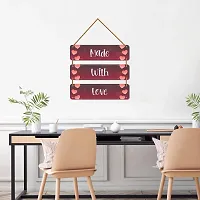 DeCorner Decorative Wooden Printed all Hanger | Wall Decor for Living Room | Wall Hangings for Home Decoration | Bedroom Wall Decor | Wooden Wall Hangings Home.(Made With Love)-thumb1