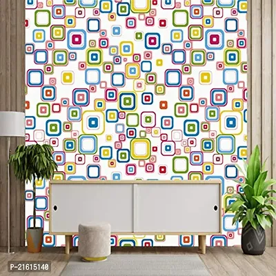 DeCorner - Self Adhesive Wallpaper for Walls (MultiSquares) Extra Large Size (300x40) Cm Wall Stickers for Bedroom | Wall Stickers for Living Room | Wall Stickers for Kitchen | Pack of-1-thumb2