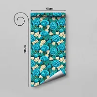 DeCorner - Self Adhesive Wallpaper for Walls (BlueRose) Extra Large Size (300x40) Cm Wall Stickers for Bedroom | Wall Stickers for Living Room | Wall Stickers for Kitchen | Pack of-1-thumb1