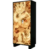 Self Adhesive Almirah Stickers, Wall Stickers, Decorative Sticker Wallpaper for Home Wardrobe Doors (DragonzaAlmira) PVC Vinyl Size Large (39 x 84 Inch)-thumb3