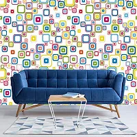 DeCorner - Self Adhesive Wallpaper for Walls (MultiSquares) Extra Large Size (300x40) Cm Wall Stickers for Bedroom | Wall Stickers for Living Room | Wall Stickers for Kitchen | Pack of-1-thumb4