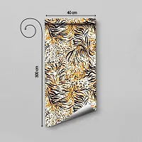 DeCorner - Self Adhesive Wallpaper for Walls (TigerSkin) Extra Large Size (300x40) Cm Wall Stickers for Bedroom | Wall Stickers for Living Room | Wall Stickers for Kitchen | Pack of-1-thumb1