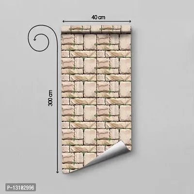 WALLWEAR - Self Adhesive Wallpaper For Walls And Wall Sticker For Home D&eacute;cor (BigStoneGrass) Extra Large Size (300x40cm) 3D Wall Papers For Bedroom, Livingroom, Kitchen, Hall, Office Etc Decorations-thumb2