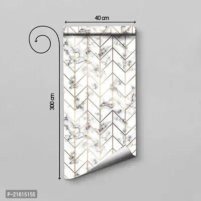 DeCorner - Self Adhesive Wallpaper for Walls (WhiteZikZak) Extra Large Size (300x40) Cm Wall Stickers for Bedroom | Wall Stickers for Living Room | Wall Stickers for Kitchen | Pack of-1-thumb5