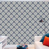 DeCorner - Self Adhesive Wallpaper for Walls (BlueStencil) Extra Large Size (300x40) Cm Wall Stickers for Bedroom | Wall Stickers for Living Room | Wall Stickers for Kitchen | Pack of-1-thumb2