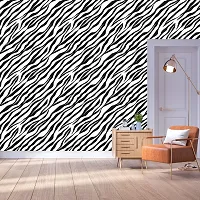 DeCorner - Self Adhesive Wallpaper for Walls (ZebraTexture) Extra Large Size (300x40) Cm Wall Stickers for Bedroom | Wall Stickers for Living Room | Wall Stickers for Kitchen | Pack of-1-thumb2