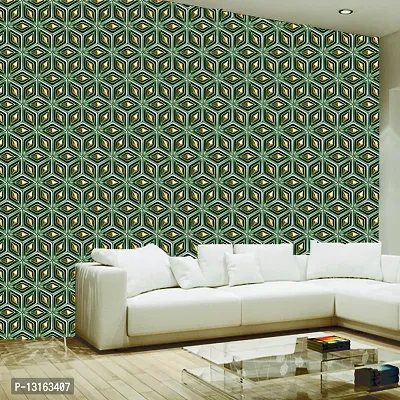 Self Adhesive Wallpapers (MatelGreenFlower) Wall Stickers Extra Large (300x40cm) for Bedroom | Livingroom | Kitchen | Hall Etc-thumb4