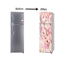 Self Adhesive Fridge Sticker Single/Double Door Full Size (160x60) Cm Fridge Stickers | Refrigerator Wall Stickers for Kitchen Decoration | Sticker for Fridge Door (Guldasta)-thumb4