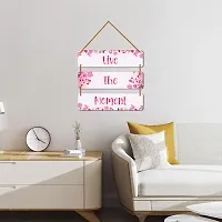 DeCorner Decorative Wooden Printed all Hanger | Wall Decor for Living Room | Wall Hangings for Home Decoration | Bedroom Wall Decor | Wooden Wall Hangings Home.(Live The Moment)-thumb2