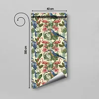 WALLWEAR - Self Adhesive Wallpaper For Walls And Wall Sticker For Home D&eacute;cor (JungleParrot) Extra Large Size (300x40cm) 3D Wall Papers For Bedroom, Livingroom, Kitchen, Hall, Office Etc Decorations-thumb1