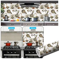 DeCorner-Wallpaper for Kitchen Waterproof | Wallpaper for Kitchen Oil Proof |Kitchen Wallpaper Size (40x200) Cm Decorations Kitchen Self Wallpaper Wall Stickers for Kitchen Wall Kashmiri Tea Tile-thumb4