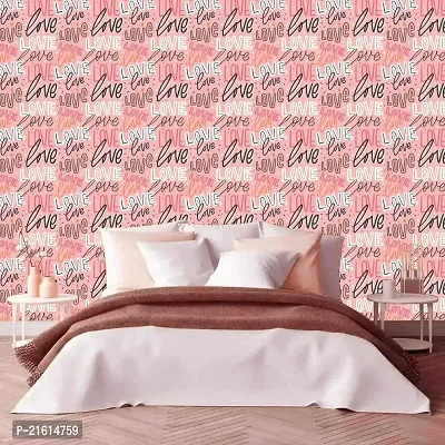 DeCorner - Self Adhesive Wallpaper for Walls (PinkLove) Extra Large Size (300x40) Cm Wall Stickers for Bedroom | Wall Stickers for Living Room | Wall Stickers for Kitchen | Pack of-1-thumb3