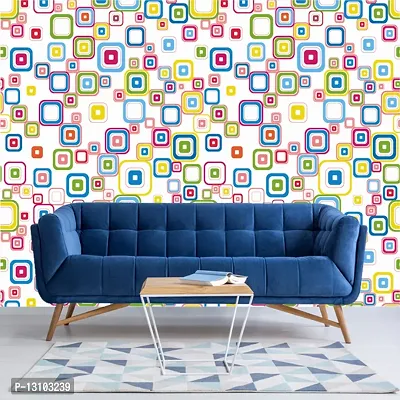 WALLWEAR - Self Adhesive Wallpaper For Walls And Wall Sticker For Home D&eacute;cor (MultiSquares) Extra Large Size (300x40cm) 3D Wall Papers For Bedroom, Livingroom, Kitchen, Hall, Office Etc Decorations-thumb4