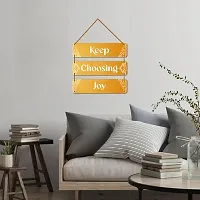 DeCorner Decorative Wooden Printed all Hanger | Wall Decor for Living Room | Wall Hangings for Home Decoration | Bedroom Wall Decor | Wooden Wall Hangings Home.(Keep Choosing Joy)-thumb2