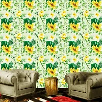 Self Adhesive Wallpapers (WildFlower) Wall Stickers Extra Large (300x40cm) for Bedroom | Livingroom | Kitchen | Hall Etc-thumb2