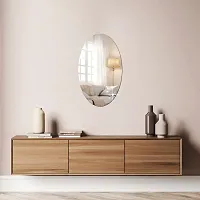 DeCorner -Self Adhesive Plastic Oval Mirror for Wall Stickers (30x20) cm Frameless Flexible Mirror for Bathroom | Bedroom | Living Room (X-Oval Mirror) Mirror Wall Decor-thumb2