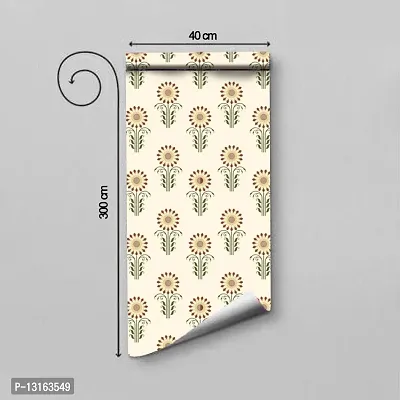 Self Adhesive Wallpapers (SurajMukhiFool) Wall Stickers Extra Large (300x40cm) for Bedroom | Livingroom | Kitchen | Hall Etc-thumb2