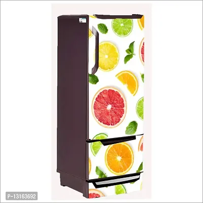 Self Adhesive Fridge Sticker Single/Double Door Full Size (160x60) Cm Fridge Stickers | Refrigerator Wall Stickers for Kitchen Decoration | Sticker for Fridge Door (LemonPieces)-thumb3