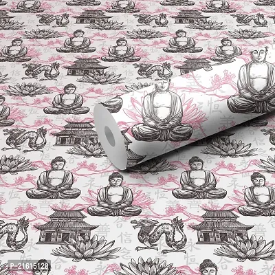 DeCorner - Self Adhesive Wallpaper for Walls (DragonBuddha) Extra Large Size (300x40) Cm Wall Stickers for Bedroom | Wall Stickers for Living Room | Wall Stickers for Kitchen | Pack of-1-thumb0