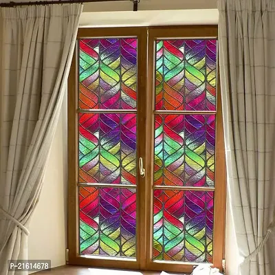 DeCorner- Self Adhesive Vinyl Window Privacy Film Decorative Stickers Large Size (60x200Cm) Glass Film Window Stickers for Home Glass Bathroom Colourful Window Sticker for Glass (BB-Trans Colour)-thumb4