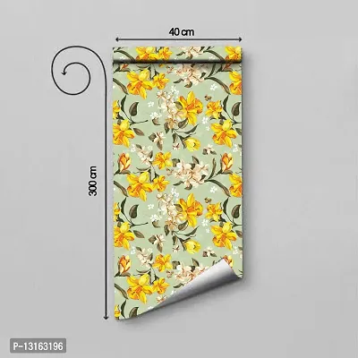 Self Adhesive Wallpapers (BellFlower) Wall Stickers Extra Large (300x40cm) for Bedroom | Livingroom | Kitchen | Hall Etc-thumb2