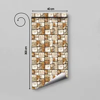 WALLWEAR - Self Adhesive Wallpaper For Walls And Wall Sticker For Home D&eacute;cor (CrackBrick) Extra Large Size (300x40cm) 3D Wall Papers For Bedroom, Livingroom, Kitchen, Hall, Office Etc Decorations-thumb1