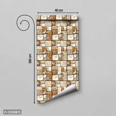 WALLWEAR - Self Adhesive Wallpaper For Walls And Wall Sticker For Home D&eacute;cor (CrackBrick) Extra Large Size (300x40cm) 3D Wall Papers For Bedroom, Livingroom, Kitchen, Hall, Office Etc Decorations-thumb2