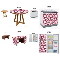 Self Adhesive Wallpapers (PinkFlower) Wall Stickers Extra Large (300x40cm) for Bedroom | Livingroom | Kitchen | Hall Etc-thumb4