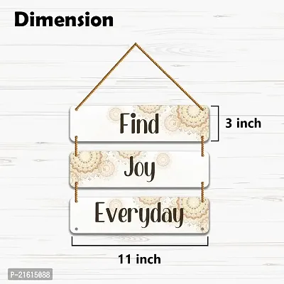 DeCorner Decorative Wooden Printed all Hanger | Wall Decor for Living Room | Wall Hangings for Home Decoration | Bedroom Wall Decor | Wooden Wall Hangings Home.(Find Joy Everyday)-thumb2