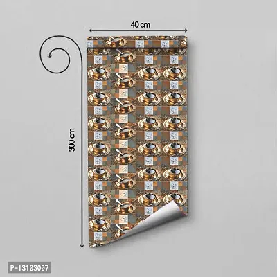 WALLWEAR - Self Adhesive Wallpaper For Walls And Wall Sticker For Home D&eacute;cor (BlackTea) Extra Large Size (300x40cm) 3D Wall Papers For Bedroom, Livingroom, Kitchen, Hall, Office Etc Decorations-thumb2