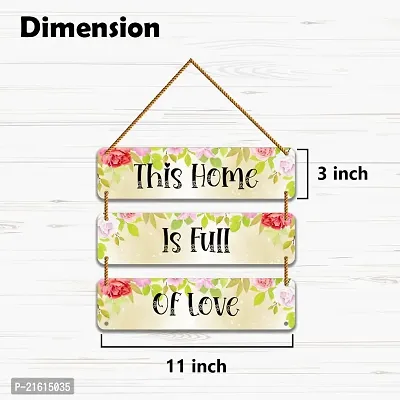 DeCorner Decorative Wooden Printed all Hanger | Wall Decor for Living Room | Wall Hangings for Home Decoration | Bedroom Wall Decor | Wooden Wall Hangings Home.(This Home is full of love)-thumb2