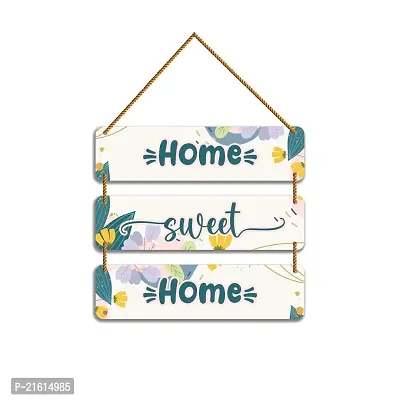 DeCorner Decorative Wooden Printed all Hanger | Wall Decor for Living Room | Wall Hangings for Home Decoration | Bedroom Wall Decor | Wooden Wall Hangings Home.(Home Sweet Home)