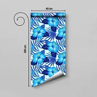 DeCorner - Self Adhesive Wallpaper for Walls (BlueLilly) Extra Large Size (300x40) Cm Wall Stickers for Bedroom | Wall Stickers for Living Room | Wall Stickers for Kitchen | Pack of-1-thumb4