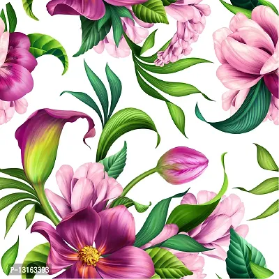 Self Adhesive Wallpapers (LillyFlower) Wall Stickers Extra Large (300x40cm) for Bedroom | Livingroom | Kitchen | Hall Etc-thumb0
