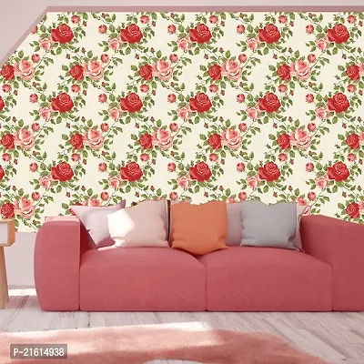 DeCorner - Self Adhesive Wallpaper for Walls (RossyRose) Extra Large Size (300x40) Cm Wall Stickers for Bedroom | Wall Stickers for Living Room | Wall Stickers for Kitchen | Pack of-1-thumb3