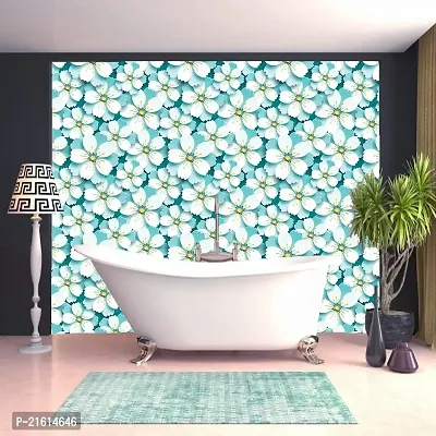 DeCorner - Self Adhesive Wallpaper for Walls (BlueFlower) Extra Large Size (300x40) Cm Wall Stickers for Bedroom | Wall Stickers for Living Room | Wall Stickers for Kitchen | Pack of-1-thumb4