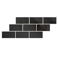 DeCorner Self Adhesive Mirror Wall Stickers | Pack of (9 Big Frame Black) 3D Acrylic Decorative Mirror Stickers, Mirror for Wall | Home | Bedroom | Bathroom | Kitchen | Festivals Decoration.-thumb3