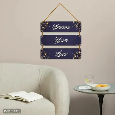 DeCorner Decorative Wooden Printed all Hanger | Wall Decor for Living Room | Wall Hangings for Home Decoration | Bedroom Wall Decor | Wooden Wall Hangings Home.(Spread Your Love)-thumb4