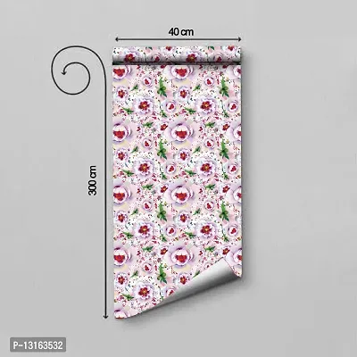 Self Adhesive Wallpapers (SprayFlower) Wall Stickers Extra Large (300x40cm) for Bedroom | Livingroom | Kitchen | Hall Etc-thumb2