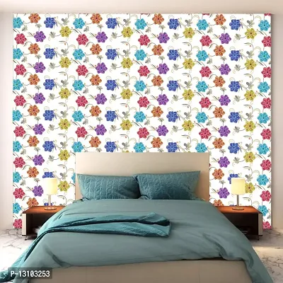 WALLWEAR - Self Adhesive Wallpaper For Walls And Wall Sticker For Home D&eacute;cor (PachrangaFlower) Extra Large Size (300x40cm) 3D Wall Papers For Bedroom, Livingroom, Kitchen, Hall, Office Etc Decorations-thumb4