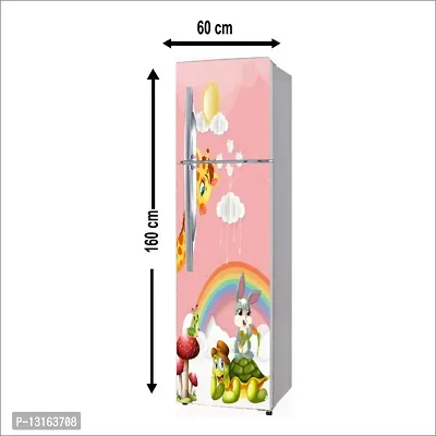 Self Adhesive Fridge Sticker Single/Double Door Full Size (160x60) Cm Fridge Stickers | Refrigerator Wall Stickers for Kitchen Decoration | Sticker for Fridge Door (RainbowKids)-thumb2