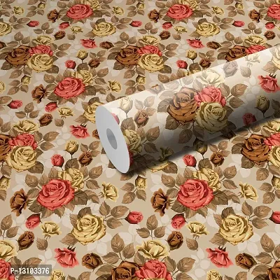 WALLWEAR - Self Adhesive Wallpaper For Walls And Wall Sticker For Home D&eacute;cor (VintageRose) Extra Large Size (300x40cm) 3D Wall Papers For Bedroom, Livingroom, Kitchen, Hall, Office Etc Decorations