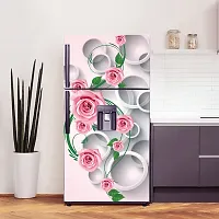 Self Adhesive Fridge Sticker Single/Double Door Full Size (160x60) Cm Fridge Stickers | Refrigerator Wall Stickers for Kitchen Decoration | Sticker for Fridge Door (CreepyRose)-thumb2