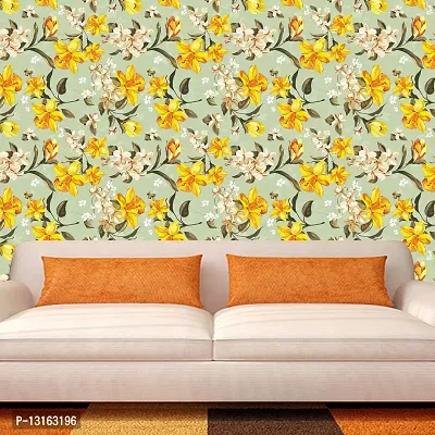 Self Adhesive Wallpapers (BellFlower) Wall Stickers Extra Large (300x40cm) for Bedroom | Livingroom | Kitchen | Hall Etc-thumb4